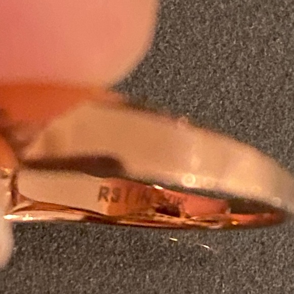 10k Rose Gold 1/3 Carat White&Brown Diamond Ring - Picture 6 of 7